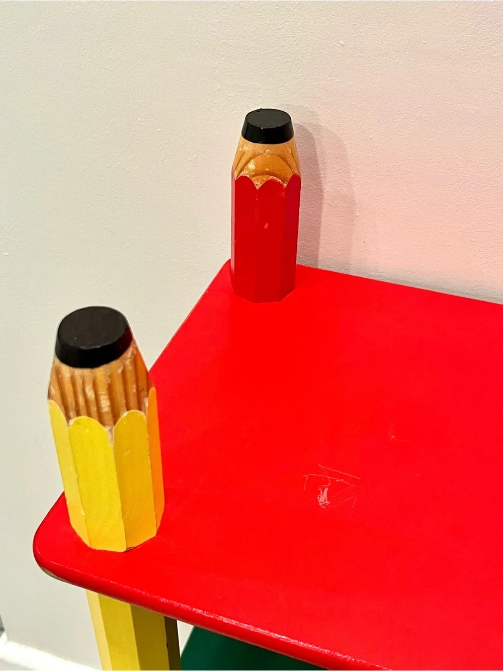 Vintage 80s/90s Pierre Sala Colorful Kids Pencil Book Shelf Classroom - Rare!